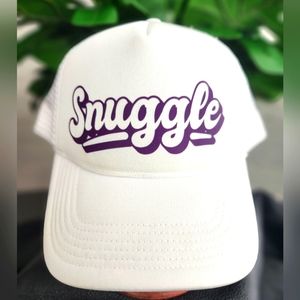 White and Purple Trucker Hat